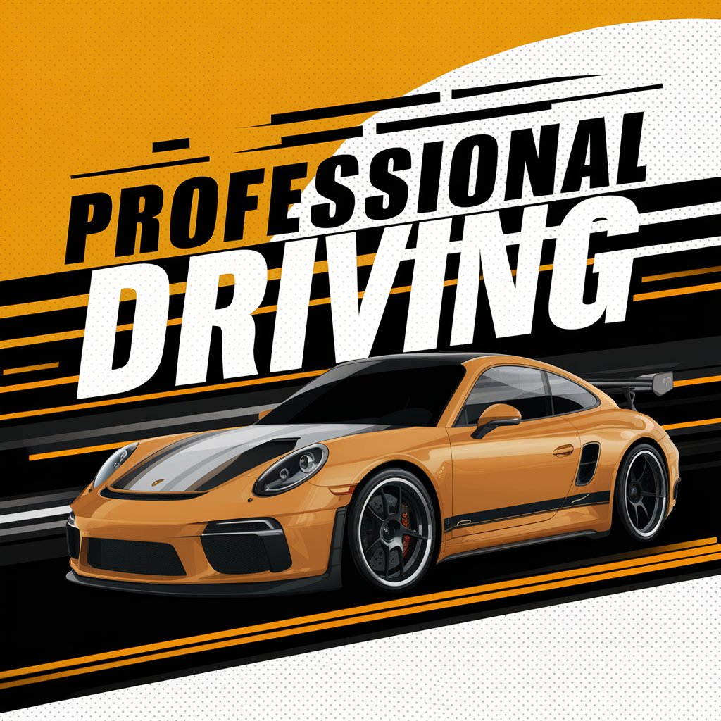 איור של רכב ספורט בצבע כתום ומעליו הכיתוב PROFESSIONAL DRIVING